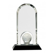 CRY318 Crystal Globe Dome on Black Base